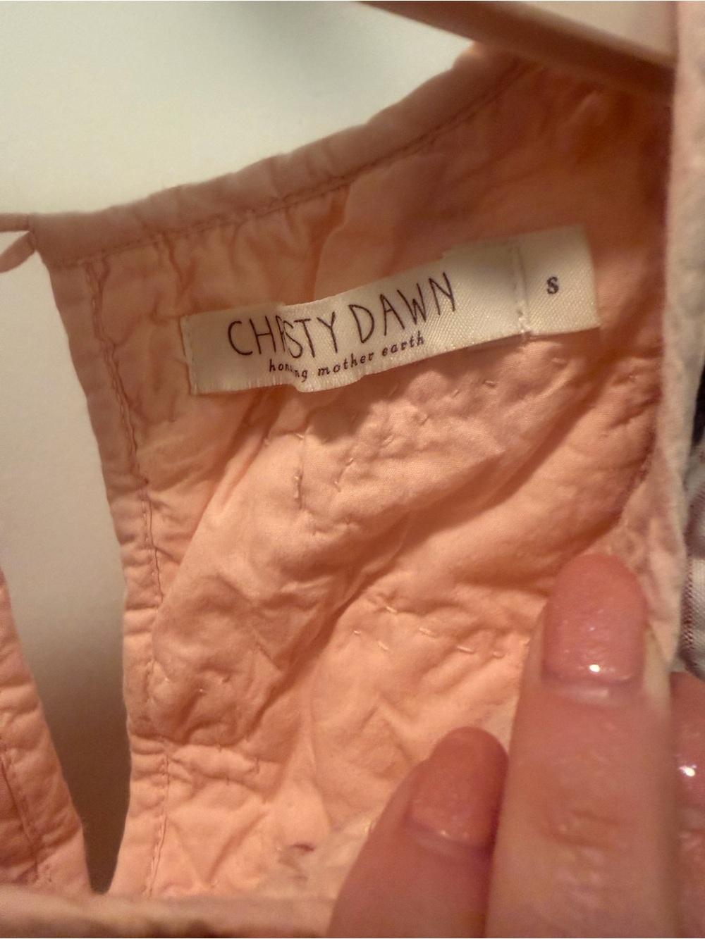 Worn once. Christy Dawn Pink Mini Dress with Black Floral Patchwork - Picture 3 of 6